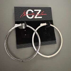 Kenneth J Lane CZ Hoop Earrings